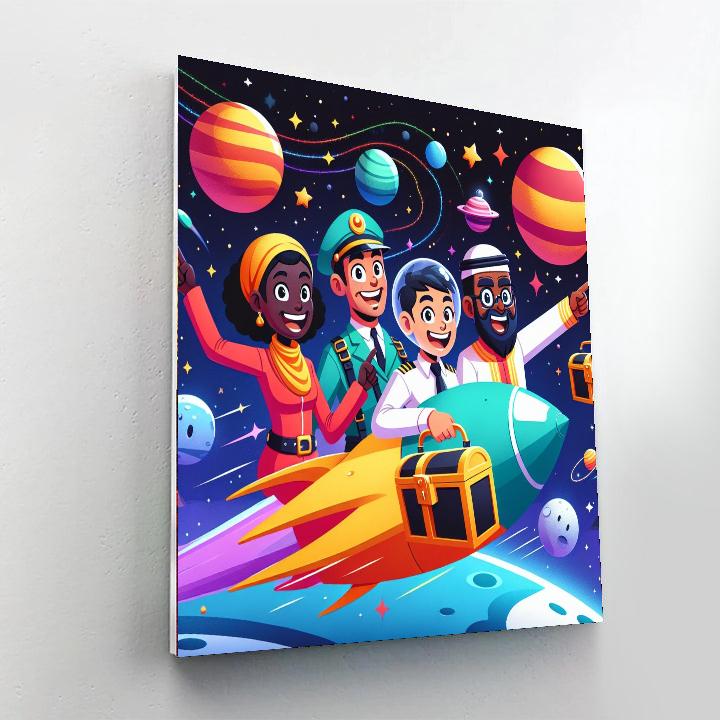Galactic Quest For Treasure Painting Number Kit