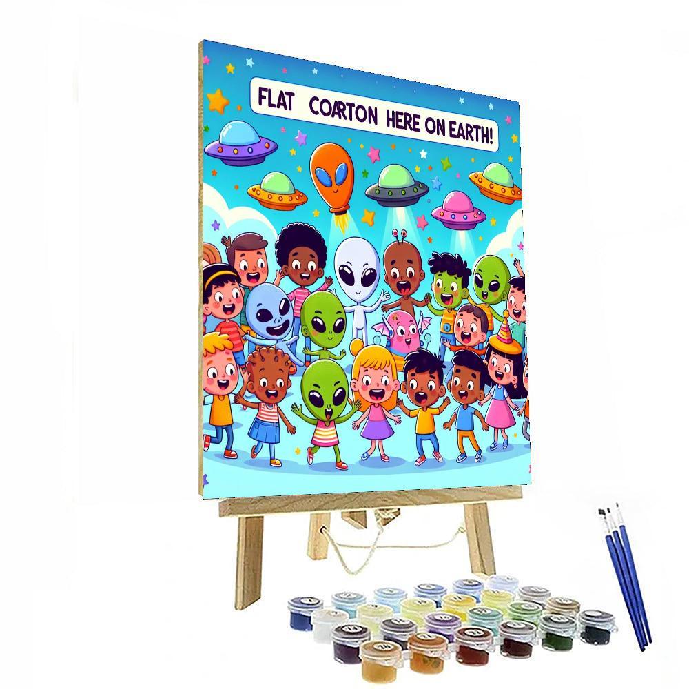 Silly Alien Adventure Number Painting