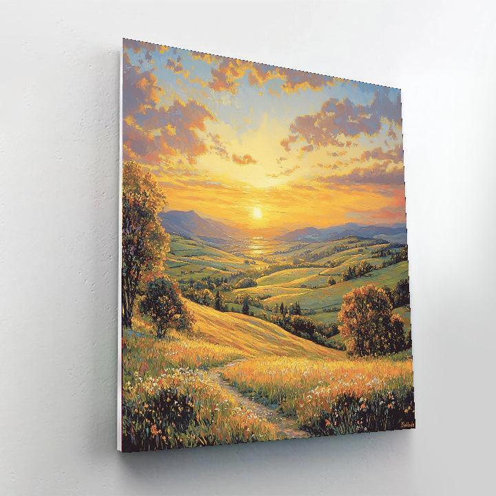 Thomas Kinkade Inspired Bright Horizons  DIY Paint By Numbers