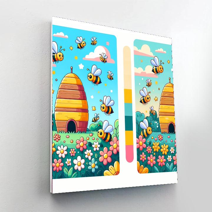 Busy Beehive Exploration DIY Paint By Numbers