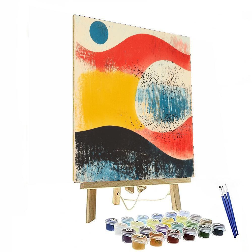Joan Miró Inspired Whimsical Connections  Painting By Numbers Kit