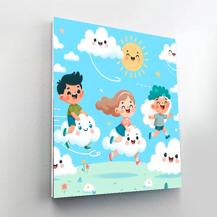 Dreamy Cloud Explorers Painting Number Kit