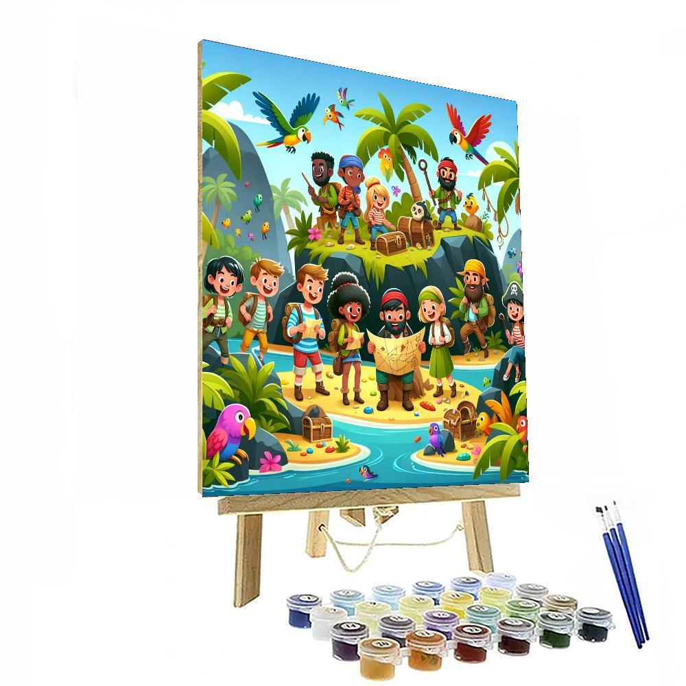 Explorers' Island Paint By Numbers Art