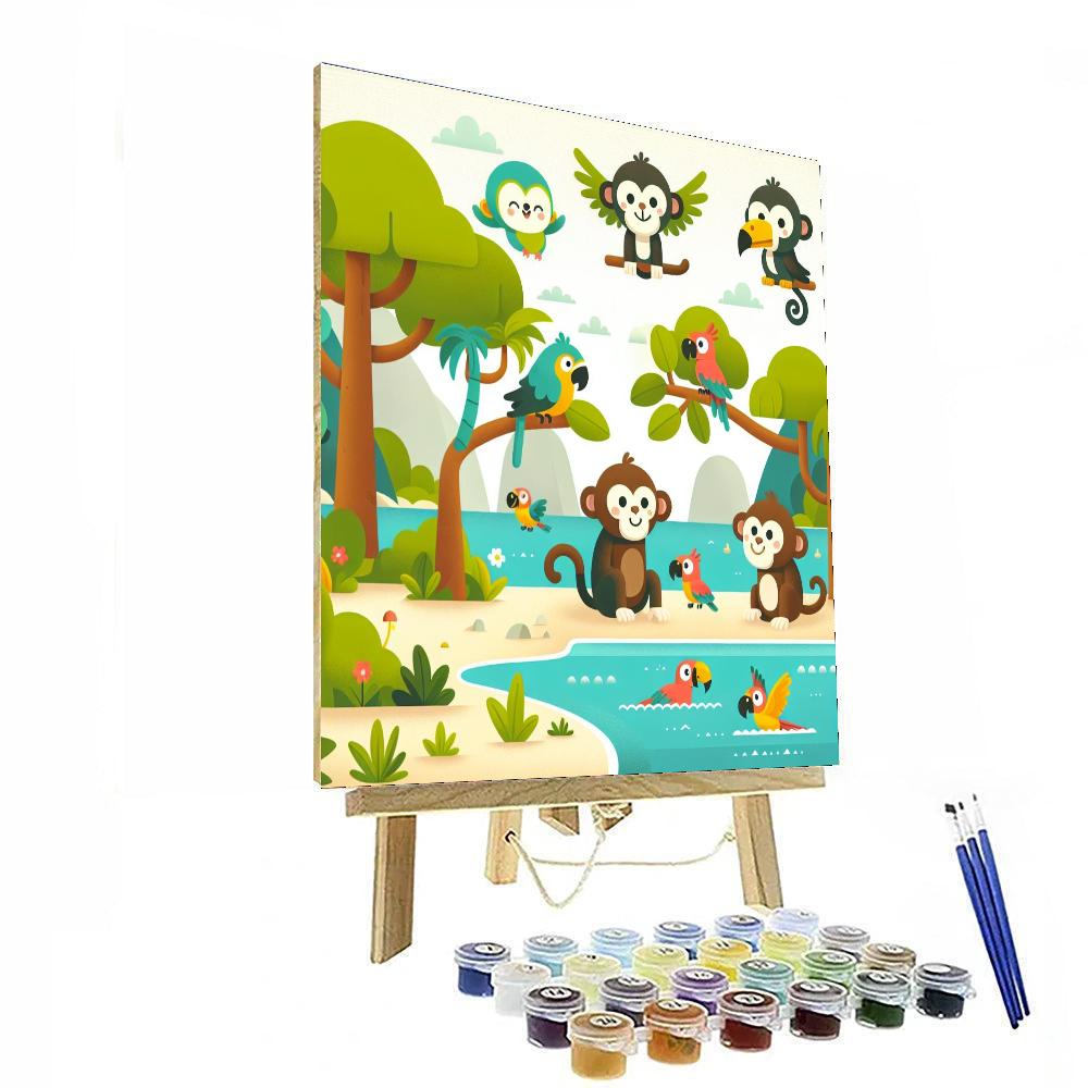 Tropical Island Troupe Painting By Numbers Kit