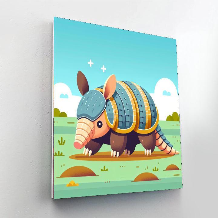Adorable Armadillo Painting By Numbers Kit