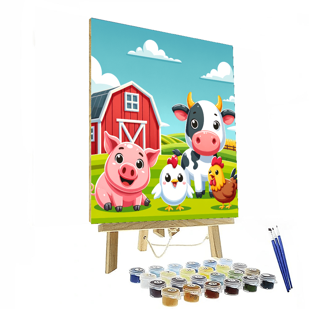 Fun Farm Friends DIY Paint By Numbers