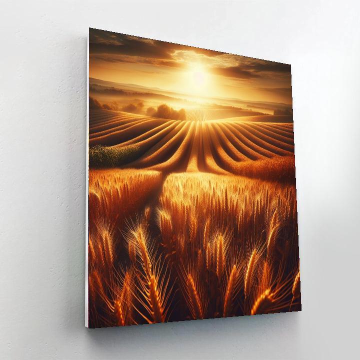 Sunlit Harvest Fields Painting By Numbers Kit
