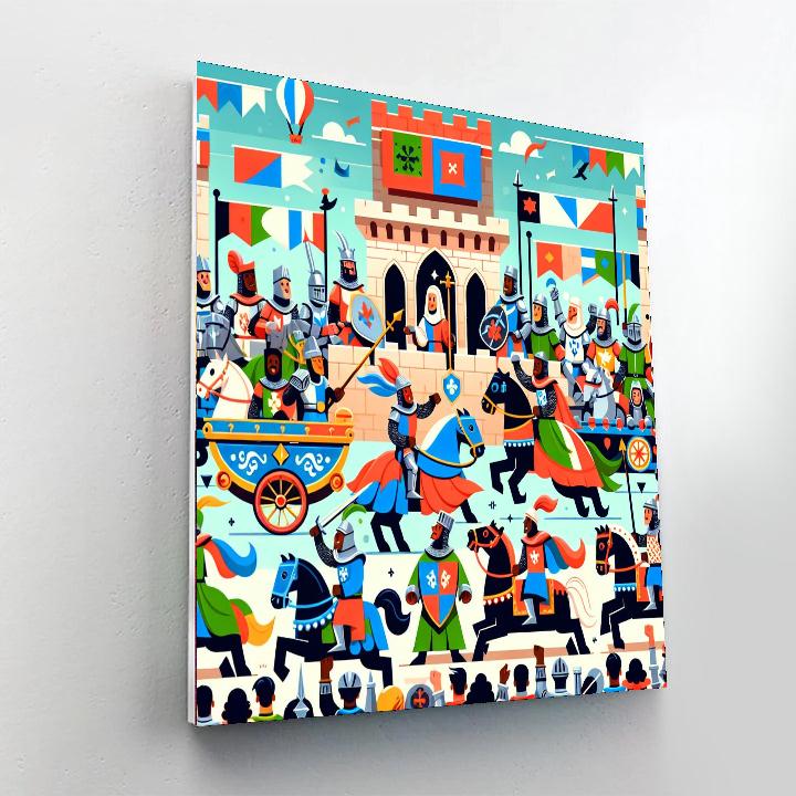 Knight's Tournament Number Painting