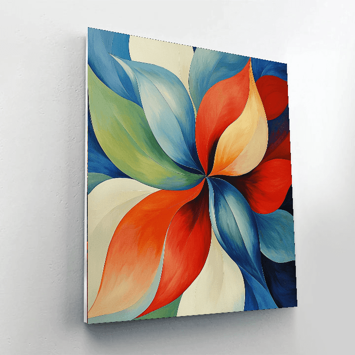 Georgia O'Keeffe Inspired Abstract Wilderness  Paint By Numbers Art