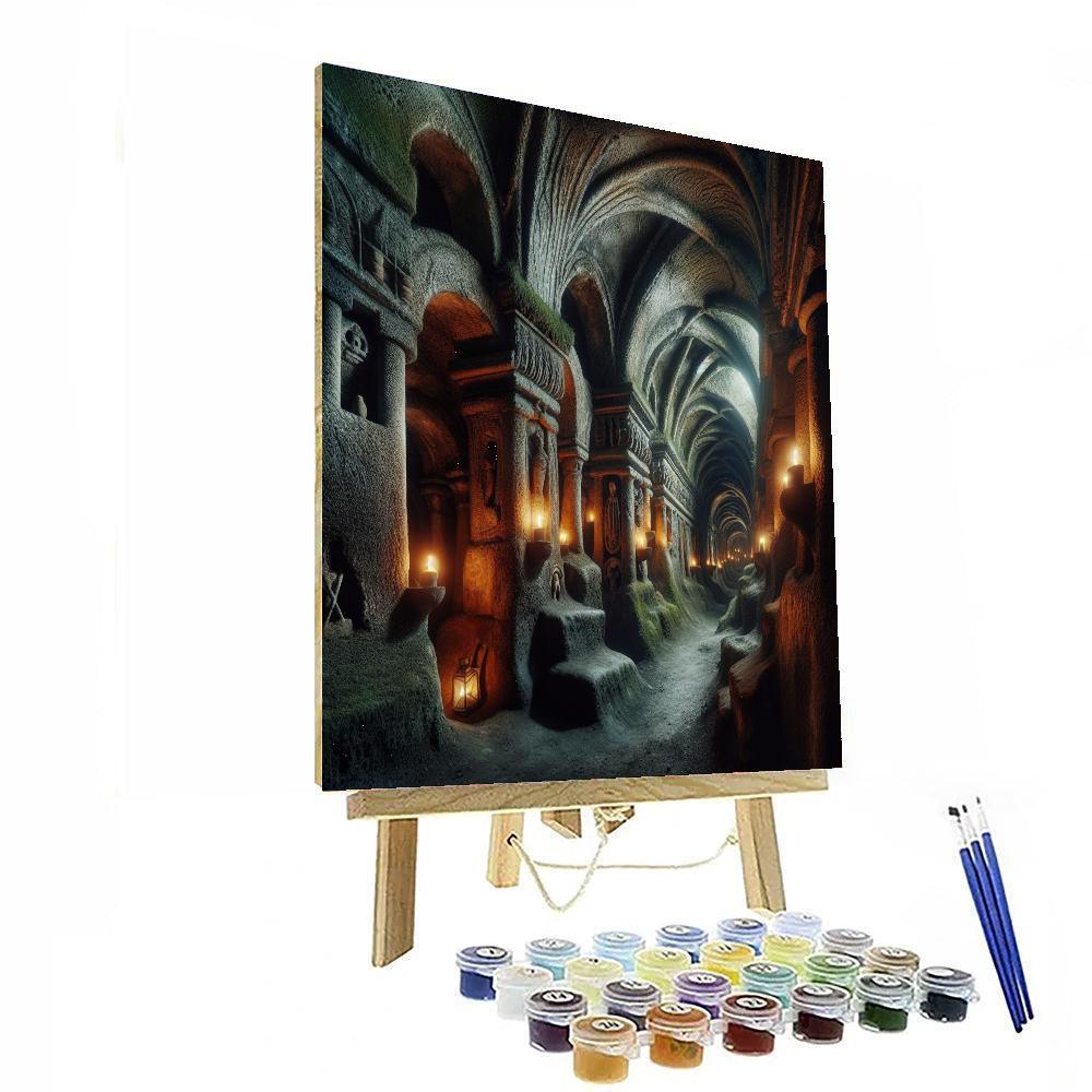 Gothic Catacombs Mystery Painting By Numbers Kit