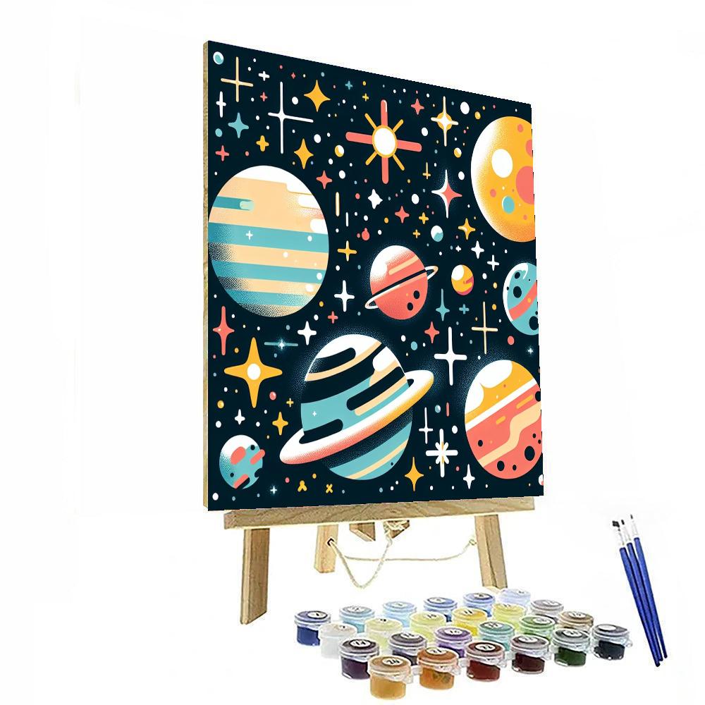 Glittering Galaxy Gala Numbered Painting Kits