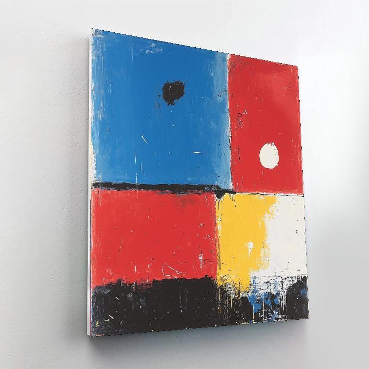 Joan Miró Inspired Abstract Radiance  Number Painting