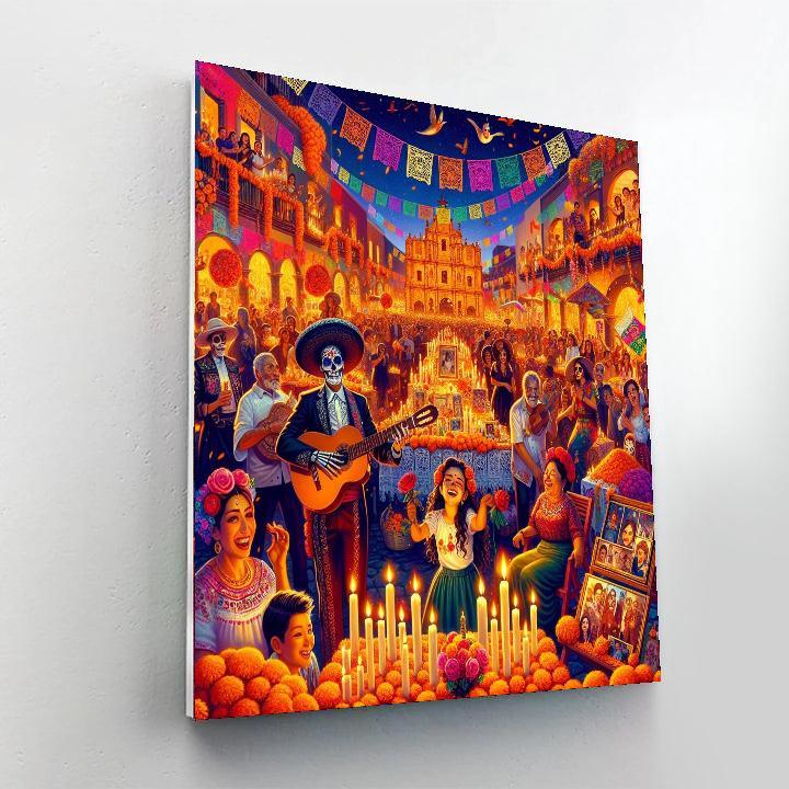 Oaxaca Day Of The Dead Festival Painting Number Kit