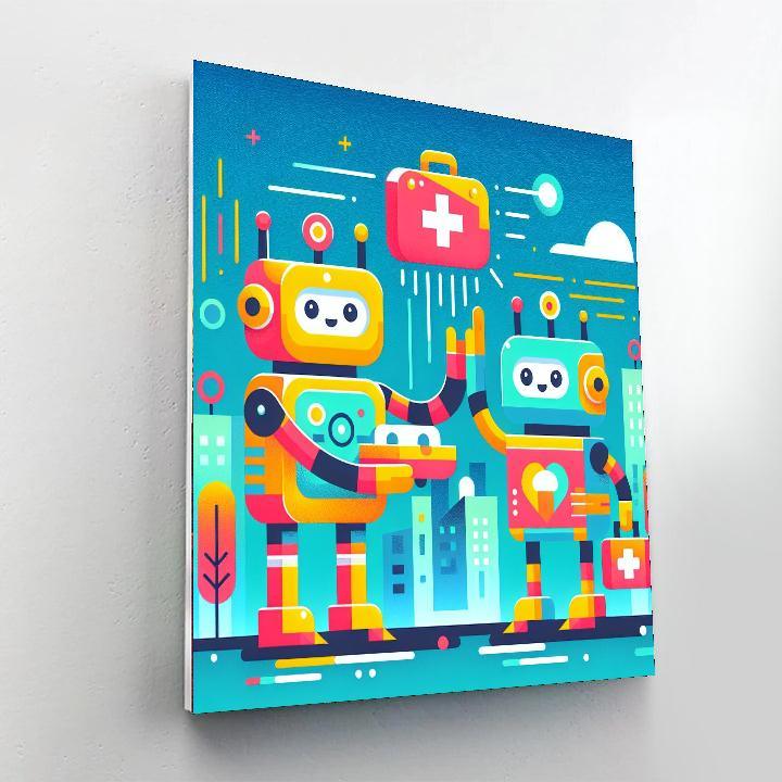 Robot Rescue DIY Paint By Numbers