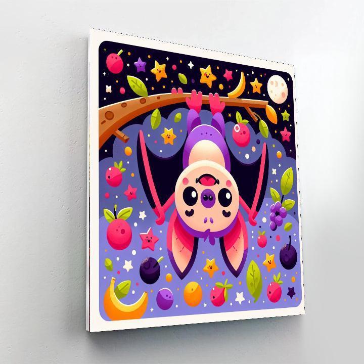 Silly Fruit Bat DIY Paint By Numbers
