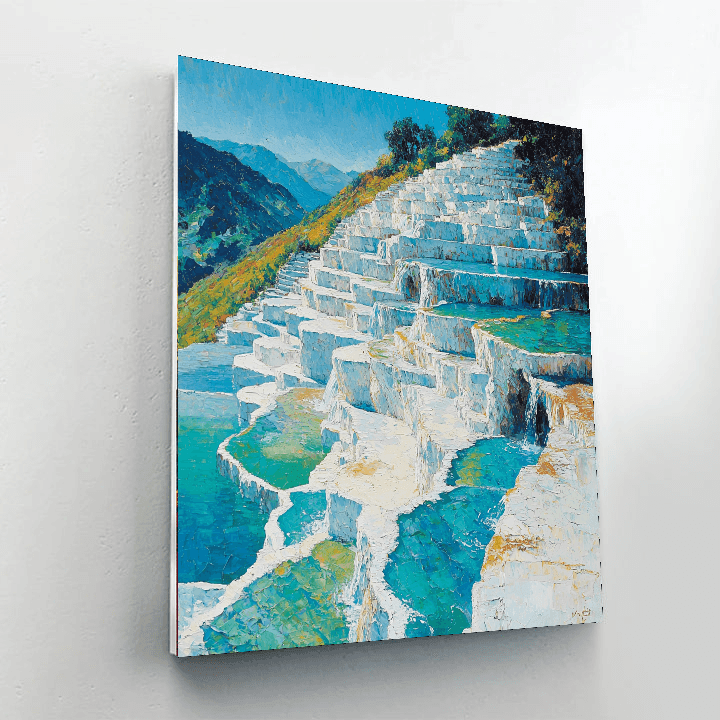 Pamukkale Thermal Pools, Turkey Painting Number Kit