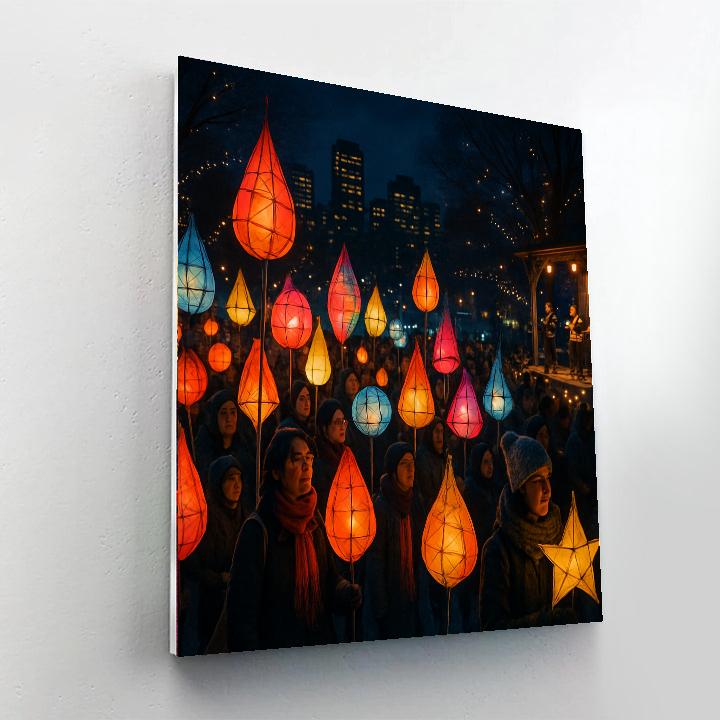 Winter Solstice Lantern Festival - Canada DIY Paint By Numbers