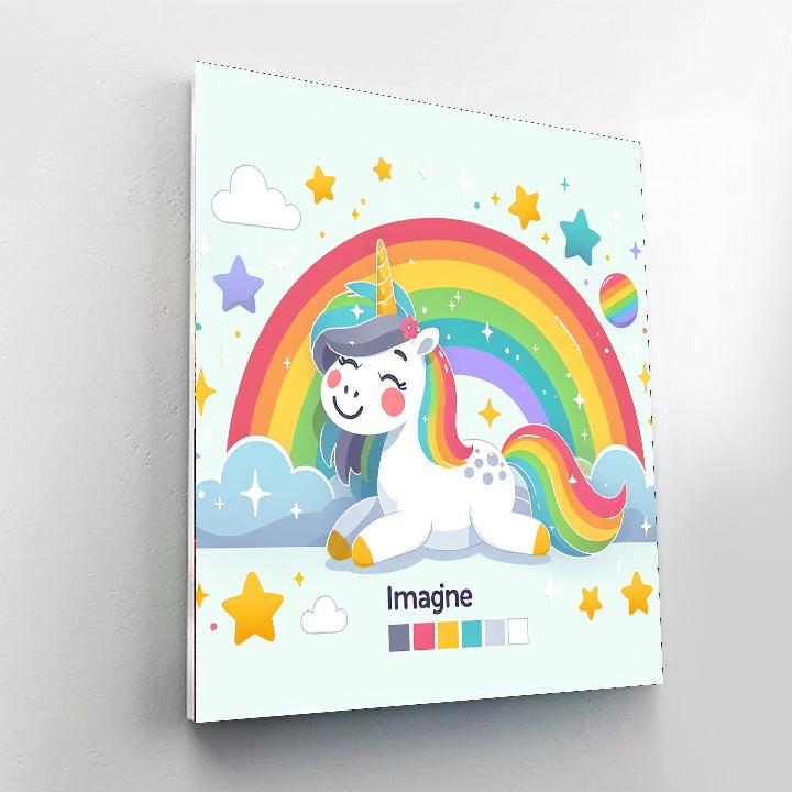 Sparkling Unicorn Numbered Painting Kits