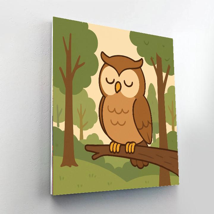 Wise Owl's Forest Tales Paint By Color