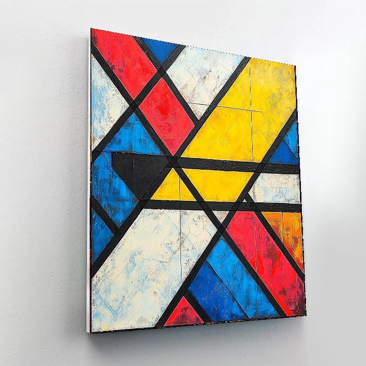 Piet Mondrian Inspired Chic Urban Geometry  Painting By Numbers Kit