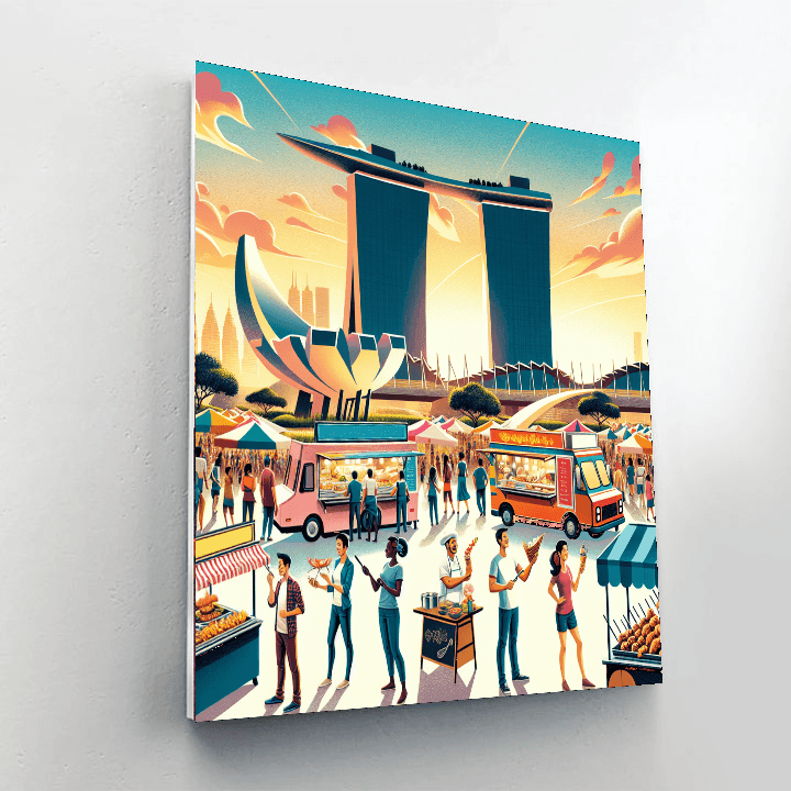 Dubai Food Festival - United Arab Emirates Paint By Numbers