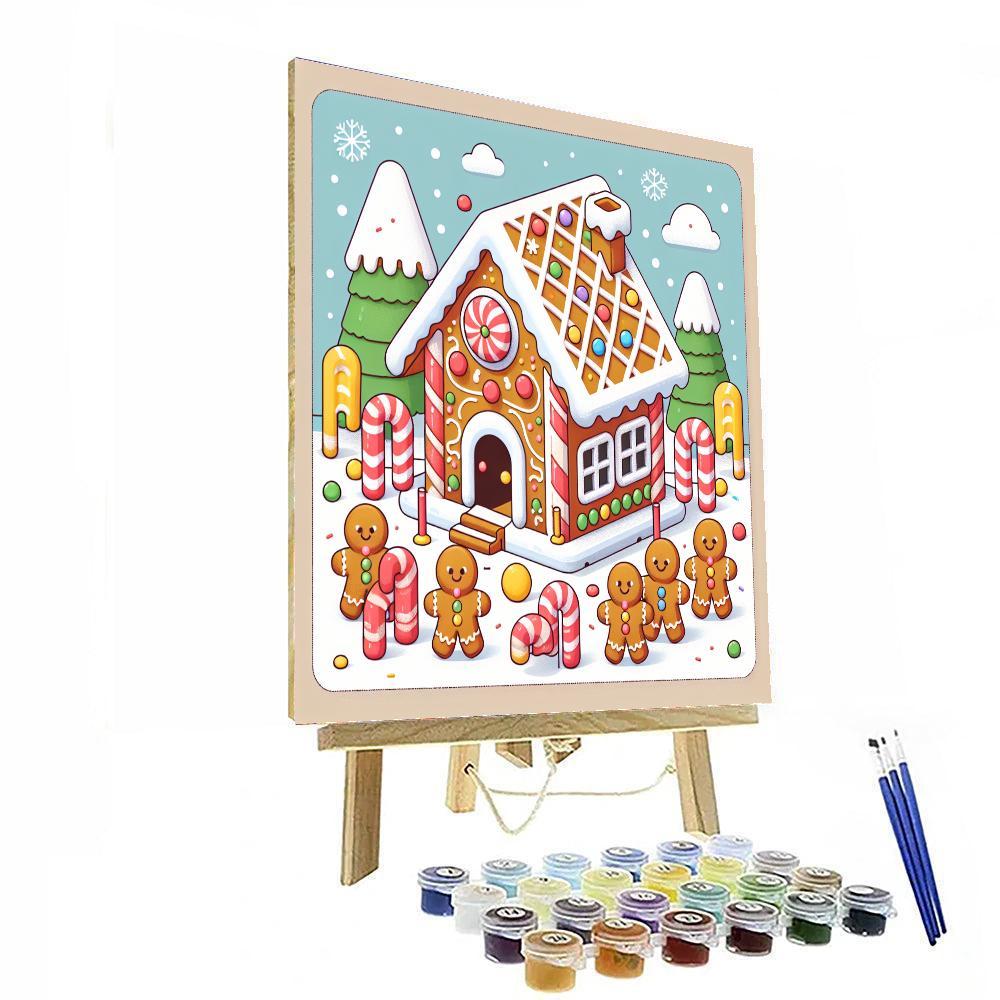 Gingerbread Village Adventure DIY Paint By Numbers
