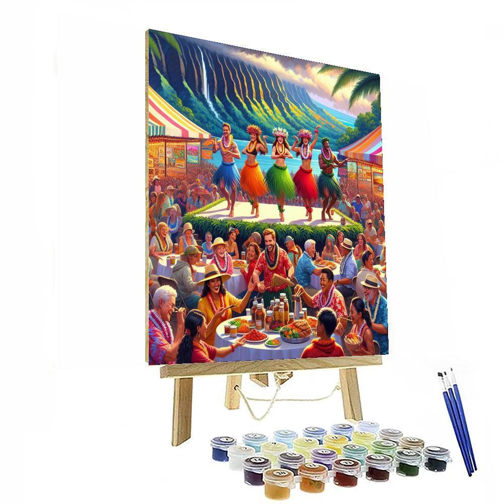 Pahoa Lava Festival - Pahoa, Hawaii, Usa Numbered Painting Kits