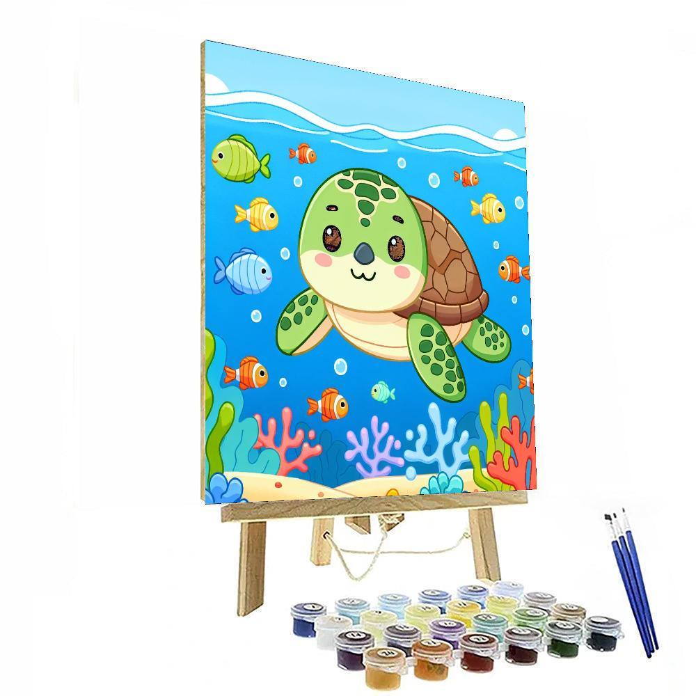 Ocean Explorer Turtle Paint By Numbers Art