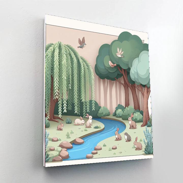 Whispering Willow Woods Painting Number Kit