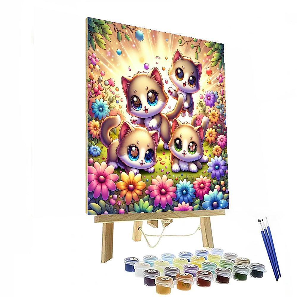 Caring Kittens At Play Paint By Numbers Kits