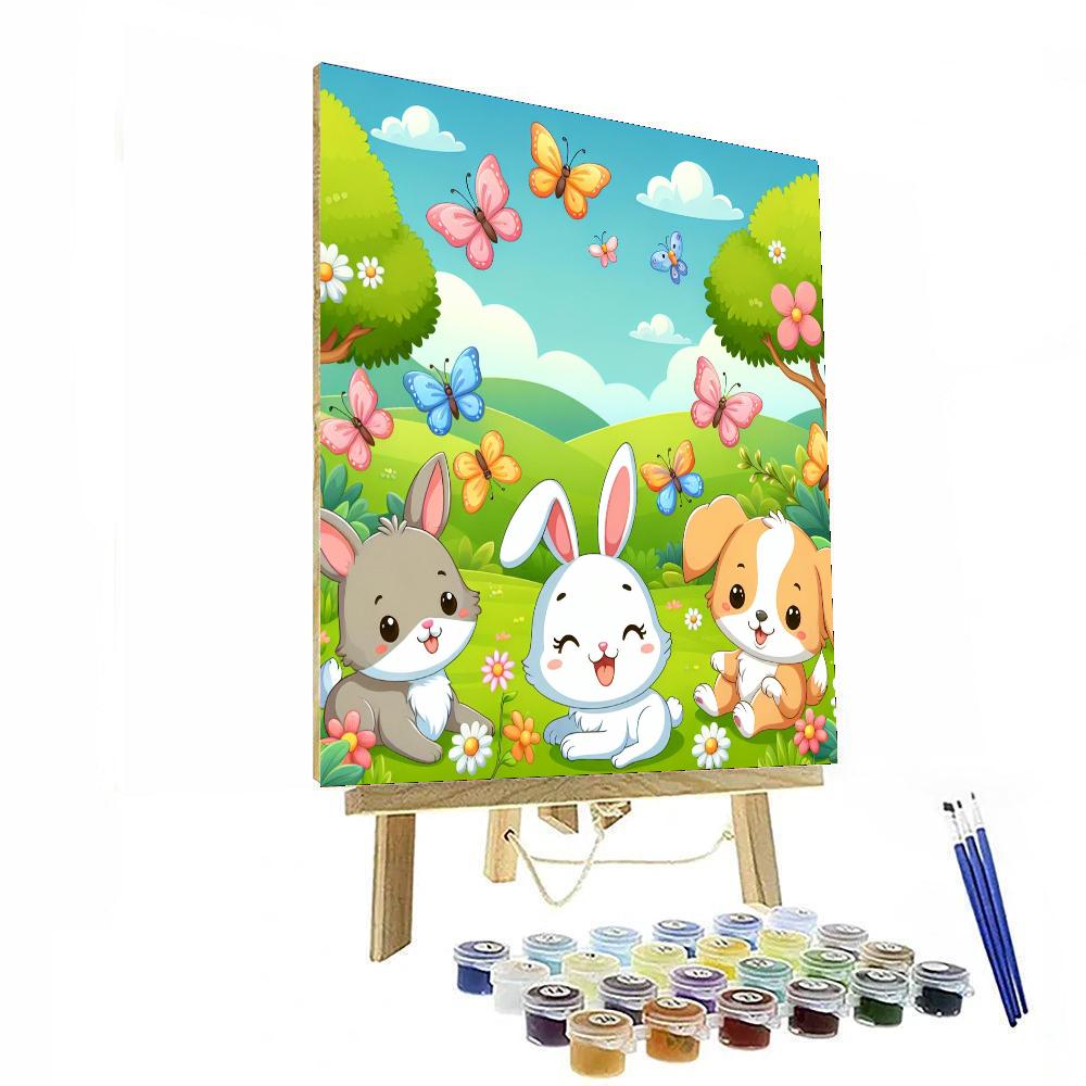 Cuddly Creature Gathering Paint By Number