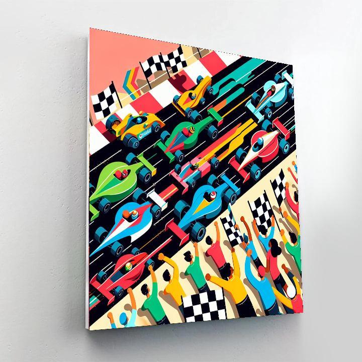 Racing Car Adventure Paint By Color