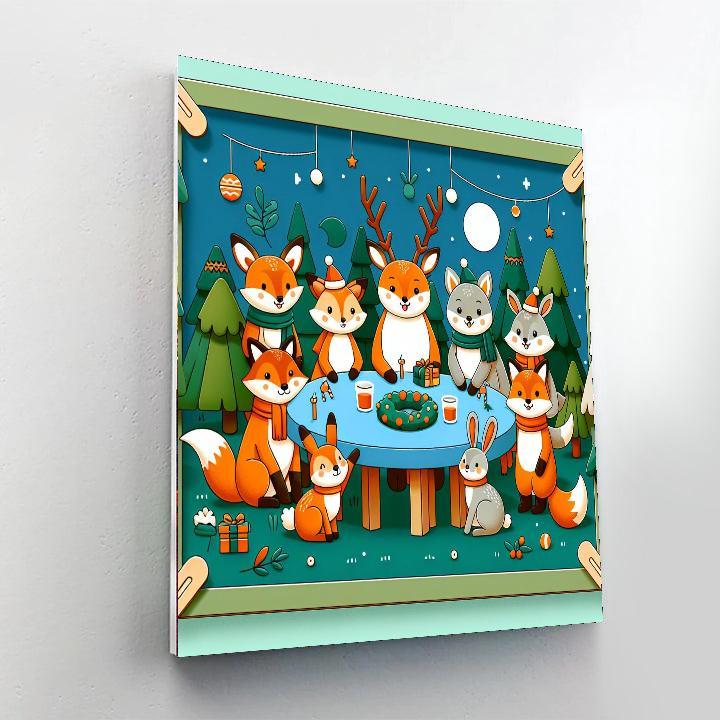 Festive Forest Gathering Paint By Color