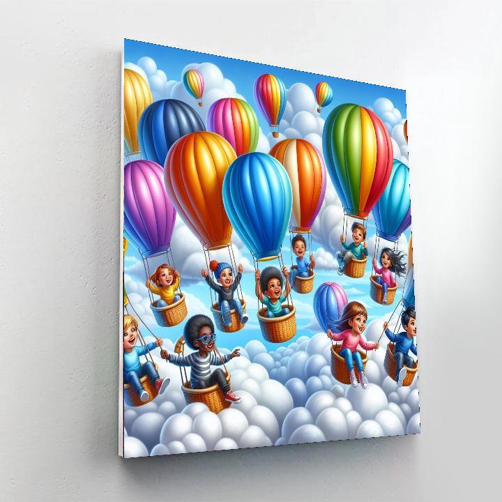 Adventurous Cloud Explorers Paint By Numbers Art