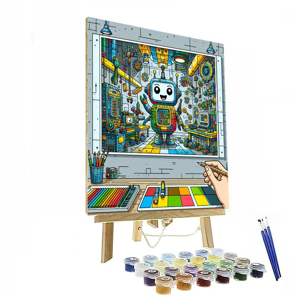 Robot Workshop Adventure Numbered Painting Kits