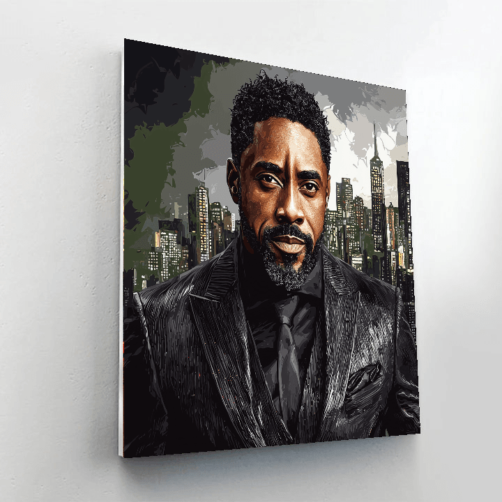 Idris Elba: Towering Talent In Action And Drama Painting Number Kit