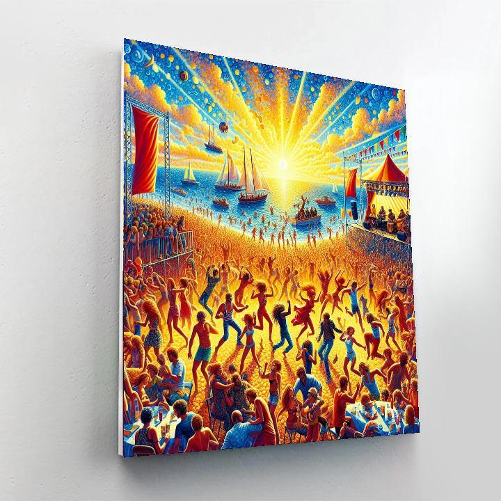 Summer Beach Festival Painting By Numbers Kit
