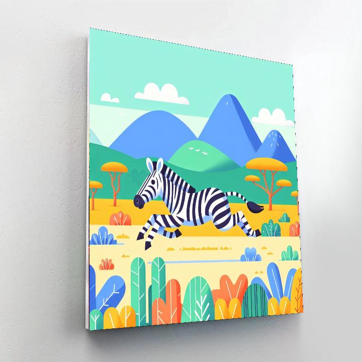 Zippy Zebra Zoom Painting Number Kit