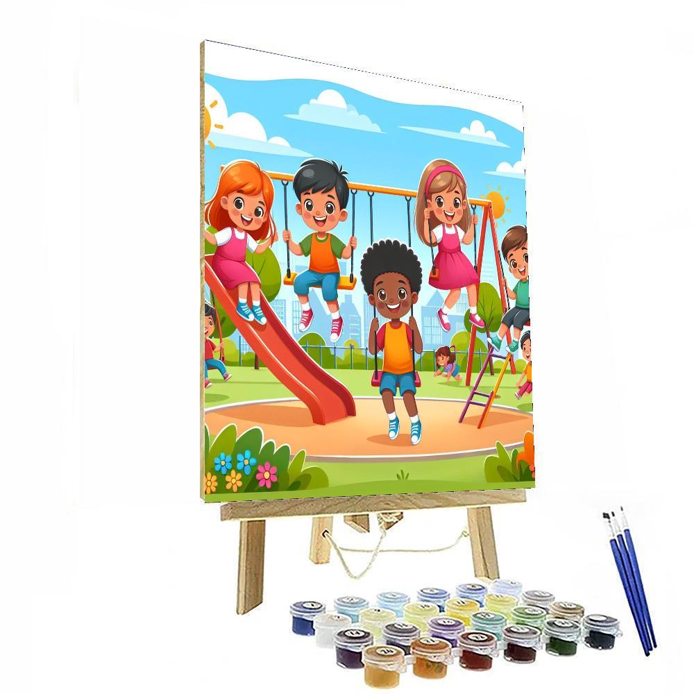 Energetic Playground Fun Paint By Numbers Kits
