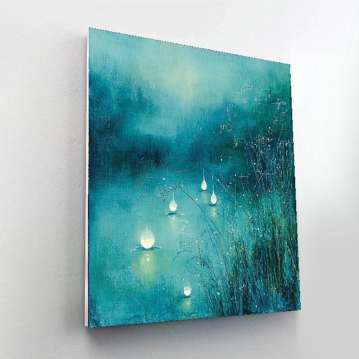 Leonardo Da Vinci Inspired Celestial Dewdrops Symphony  DIY Paint By Numbers