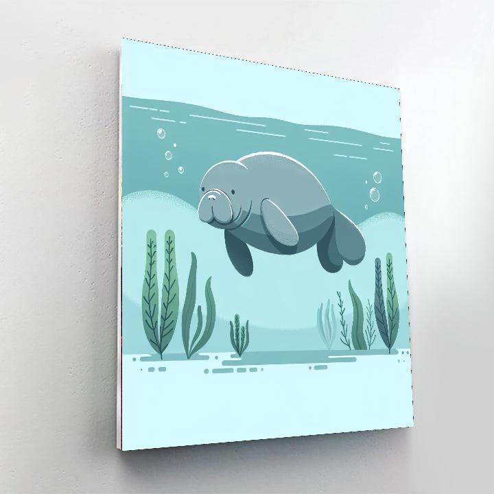 Gentle Manatee Paint By Number