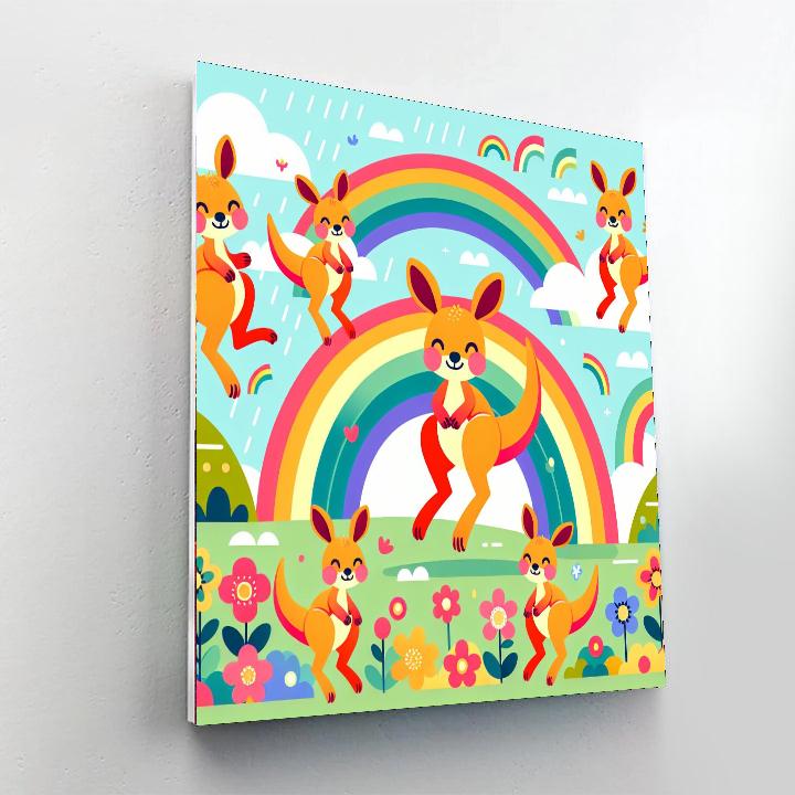 Kaleidoscope Kangaroo Kingdom Numbered Painting Kits