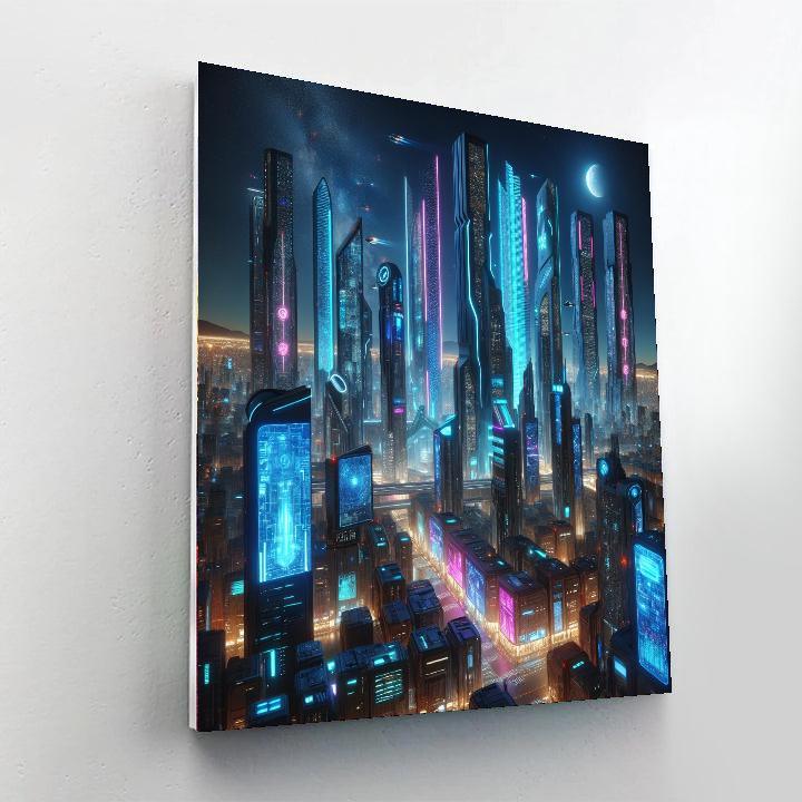 Futuristic Cityscape Dreams Numbered Painting Kits