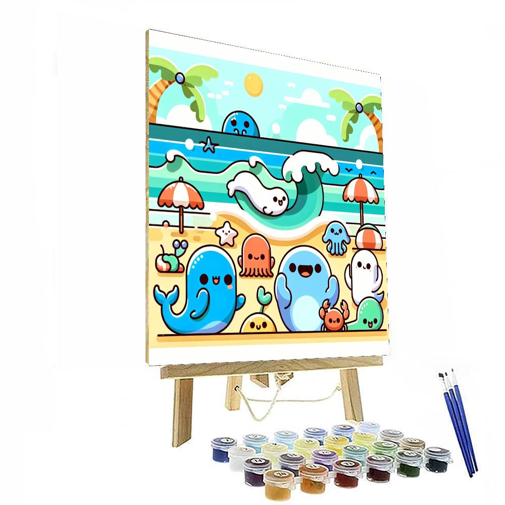 Silly Seaside Shenanigans Paint By Numbers Art