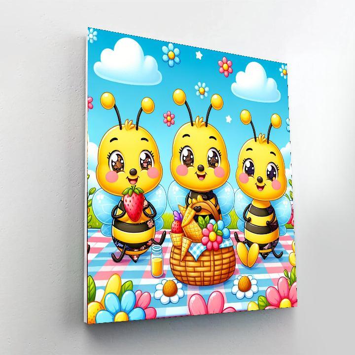Buzzy Bees Picnic Paint By Number