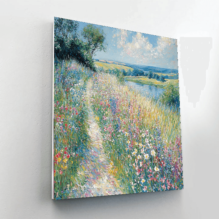 Claude Monet Inspired Enchanted Meadow  Paint By Color