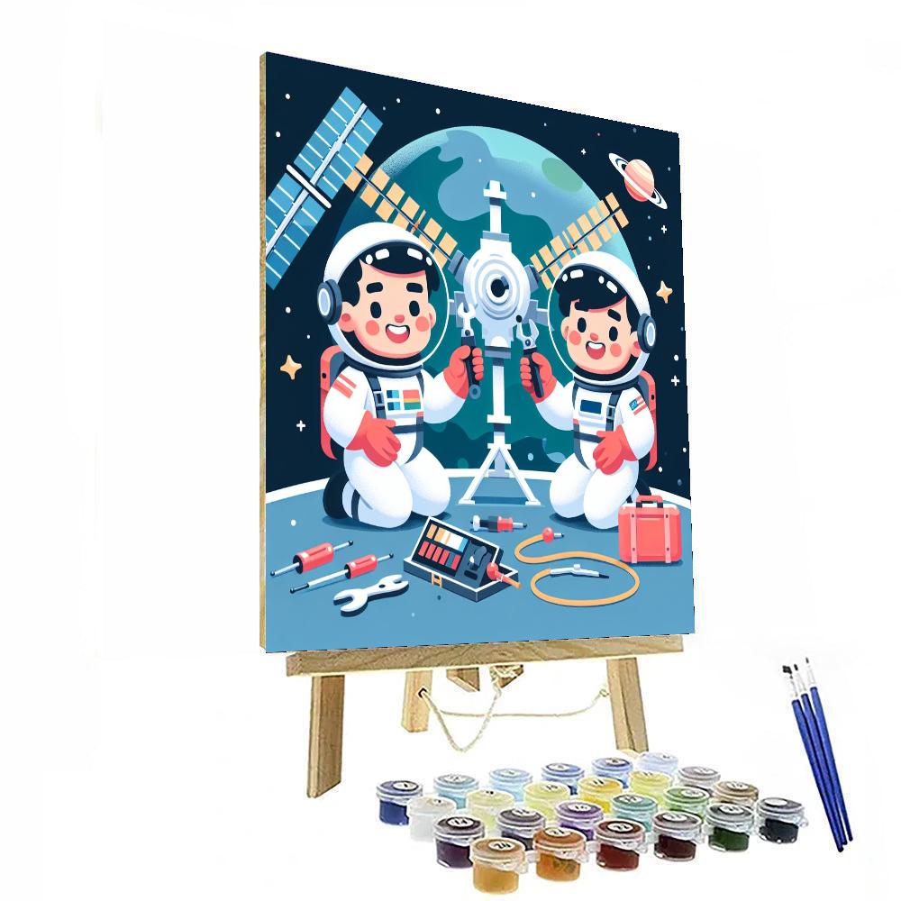Space Station Rescue Paint By Numbers