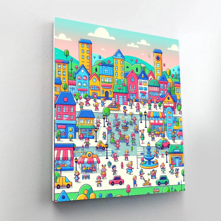 Funky Town Paint By Numbers Art