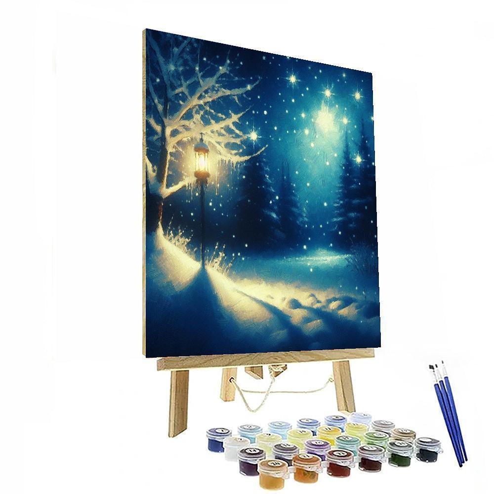 Winter Night Illumination Paint By Color