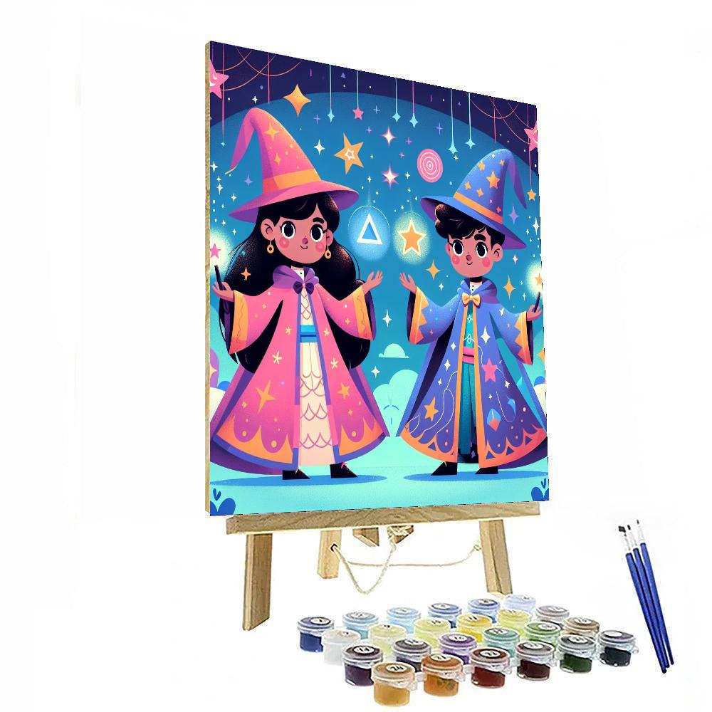 Fantasy Wizard Duel Numbered Painting Kits